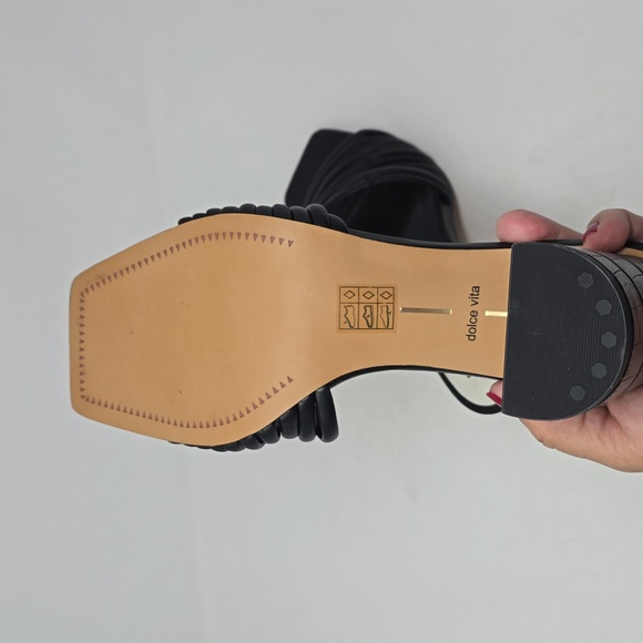 Dolce Vita Priana Block Heel Black Sandals Size 11 - Picture 6 of 7